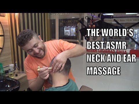 ASMR TURKISH BARBER MASSAGE=EAR BURN=NECK CRACK =ear,neck,head,wire,face,sleep massage =kulak masajı