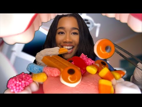 ASMR Dentist Cleans Your Teeth & Eats The Halloween Candy Out Of It 🦷🍫 🎃 ASMR Dentist Role-play