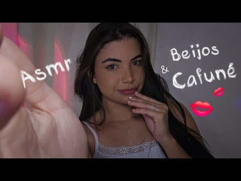 ASMR BEIJOS E CAFUNÉ PARA DORMIR BEM 💋🩷 (Descanso rápido)