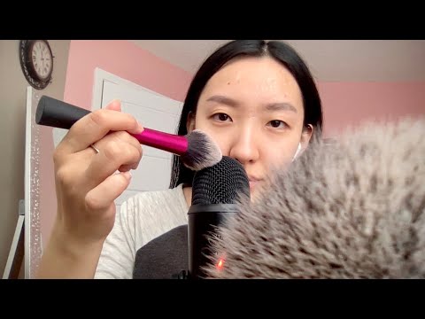 ASMR Brushing Your Brain 🧠 (brushing face & mic)