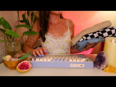 ASMR Secondhand Store Customer Service 👗 Soft-Spoken 👛 Creamy Keyboard, Fabric Sounds, Phone Calls ✨