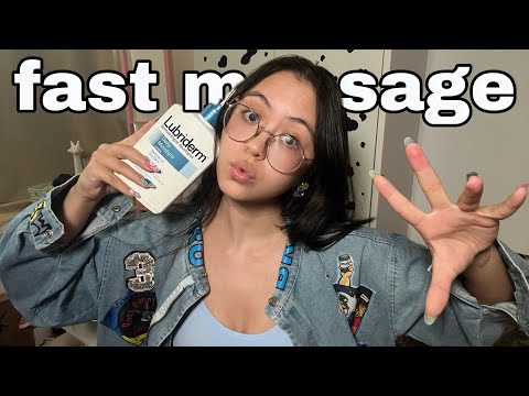 ASMR Fast Aggressive Massage (Shoulders, Head, and Arms) (Lotion, Personal Attention, Rambles)