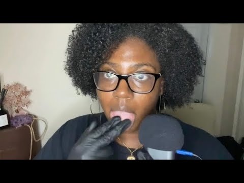 Asmr | Spit Painting and Tongue tapping on my Tascam (with gloves)