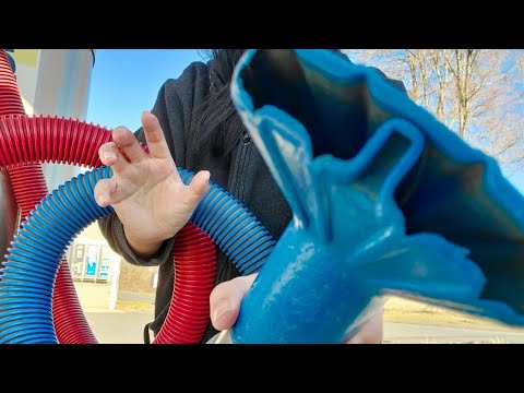 Public ASMR 🚗Car Wash w/Hair Brush Fast Aggressive Lofi Tapping