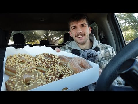 ASMR Donut Run | My Favorite Texan Donuts | Crunchy, Sweet Eating Sounds for Relaxation
