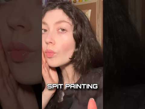 ASMR SPIT PAINTING #asmr #relax #shorts