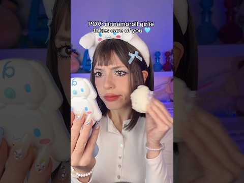 a menina obcecada pelo cinnamoroll faz sua skincare 😳 #asmr #satisfying #cinnamoroll #sanrio