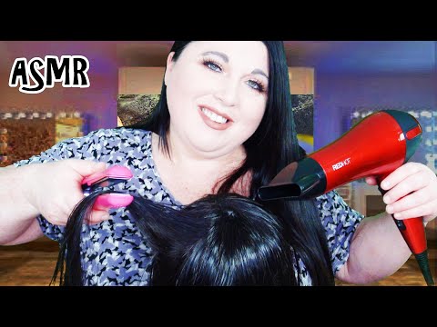 ASMR Hair Salon Roleplay | Blow Dry, Hair Straightening, Hair Brushing | Wet to Dry Hair, Hair Dryer