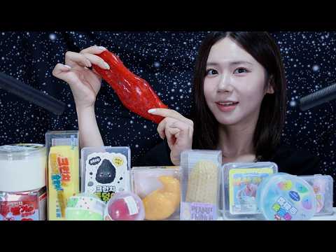 ASMR.sub 여러가지 왁뿌볼 크런치 슬랑이 슬라임🫧 | 와그작, 사각사각, 쫀득쫀득 기분 좋아지는 소리들 | Crunchy, Crispy, Sticky Sounds