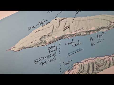 ASMR maps: All about TORTUGA Island | Stats and facts & map tracing  [ ASMR whispering drawing ]