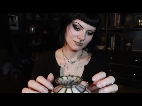 ASMR | Triggers On The Microphone 🎙️💤 tiffany lamp shade, candle lid, beeswax wrap