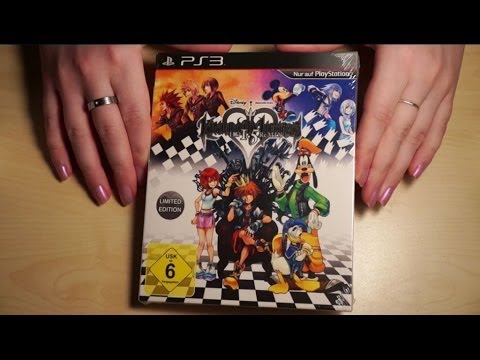 Binaural 3D ASMR. Whispered Unboxing & Page Turning (Kingdom Hearts HD 1.5 ReMIX Limited Edition)