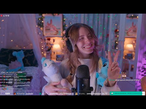 ASMR LIVE en Tiktok y Twitch  🔴  Charla y sonidos una noche que estuve malita jeje