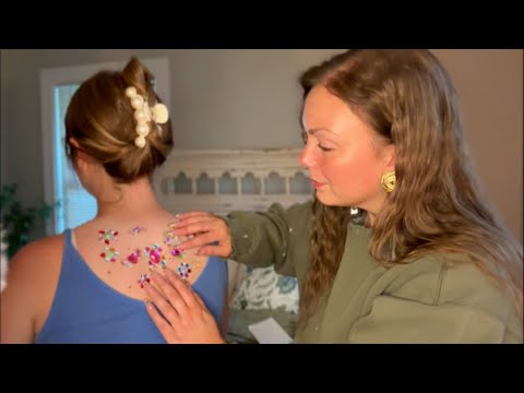 asmr/ body crystals on my bestie✨💜 (jewel spa roleplay)