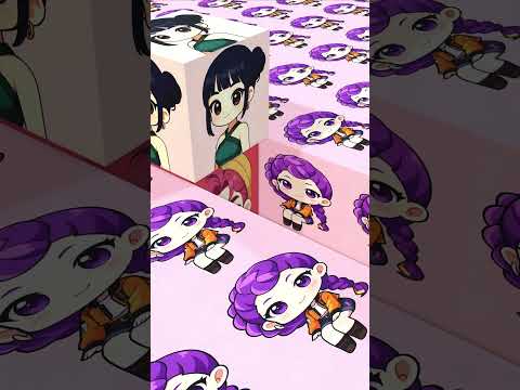 Falling K-pop Demon Hunters Cubes – Perfect Loop 🎧🌀