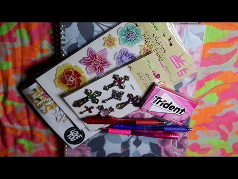 PUTTING STICKERS IN PLANNER ASMR TRIDENT