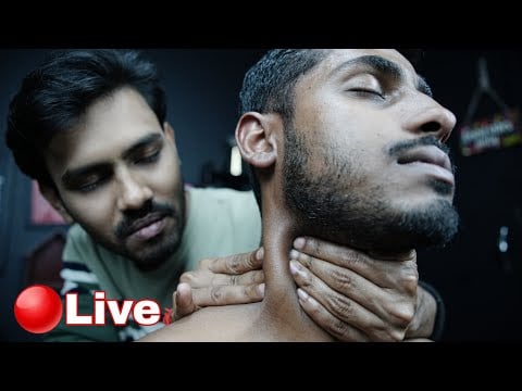 ASMR Indian Head Massage With Satisfying Scratching And Tapping Sounds | Neck Cracking Massage ASMR