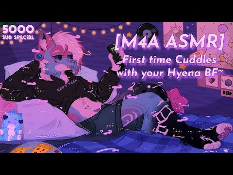 [M4A ASMR] First Time Cuddles with your Hyena BF~ [Affirmation || Rain || Kisses || Ear Rubs]