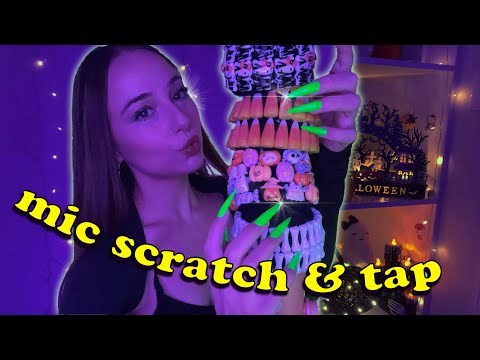 ASMR MIC SCRATCHING ☆💚 embellished halloween covers 💚☆