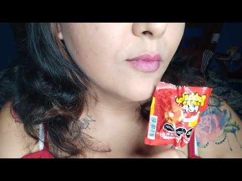 ASMR bubalo Lollipops/paleta caramelo de mango 🥭 con chamoy