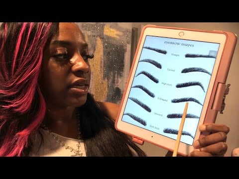 ASMR 💖 Professional Eyebrow Bar Roleplay (camera touching)