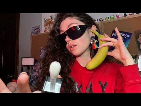 ASMR fixing your face while i talk on the phone 🍌
