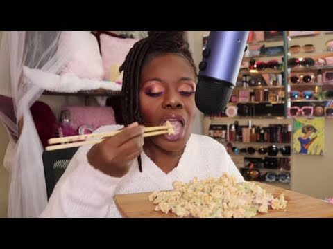 ASMR Cold Pasta Salad Eating Sounds