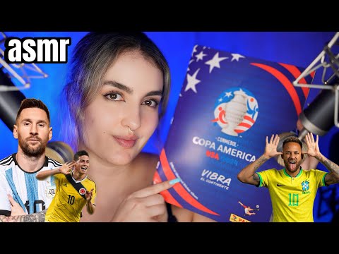 asmr LLENANDO el ÁLBUM de la COPA AMÉRICA 2024