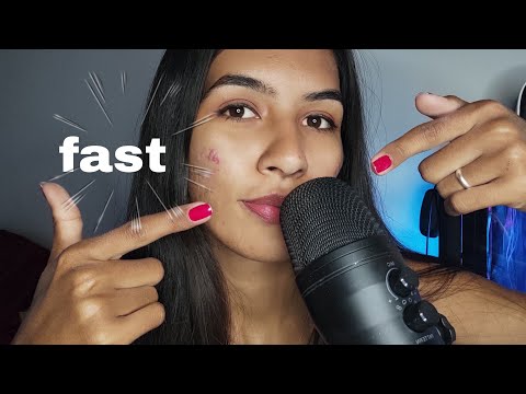 ASMR SONS DE BOCA SUPER RAPIDINHO COM HAND SOUNDS / fast and aggressive