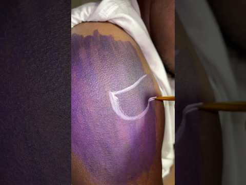 ASMR painting on my bf #asmr #visualtingle #asmrmouthsounds #tingles