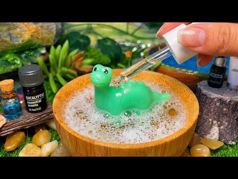 ASMR 🦕 Mochi Squishy Dinosaur Spa & Scale Care (Relaxing Toy ASMR)