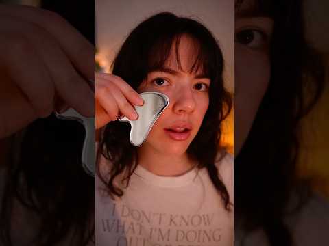 Doing your skincare before bed #asmr #relax