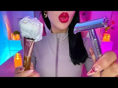 ASMR ♥️💈TU N0VIA TE ARREGLA TU BARBA💈