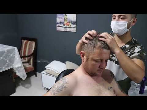 ASMR PROFESYONEL BARBER  Turgay HEAD FACE Chest Arm Back  MASSAGE THERAPY #ASMR