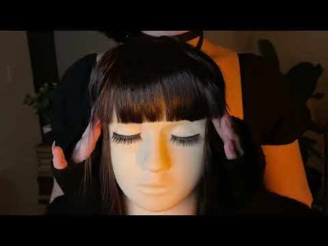 *one minute asmr* scalp massage & hairplay on mannequin head