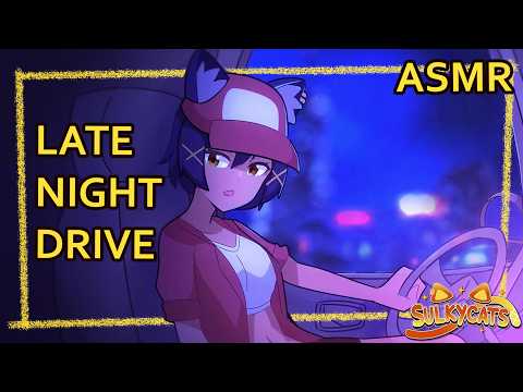 Late Night Drive with Trucker Catgirl | ASMR | Personal Attention | [ear cleaning]