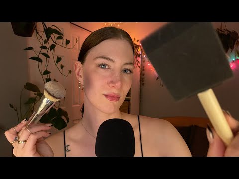 ASMR Clicky Trigger Words 🖌️ Face Brushing  & Personal Attention
