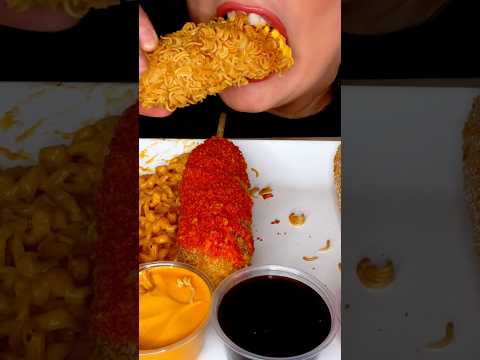 CRUNCHY KOREAN CORN DOG #asmr #korean #ramen #food #eat #holidaysonshorts