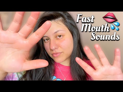 ASMR~ Fast & Aggressive Mouth Sounds (wet/dry) | Hand Movements