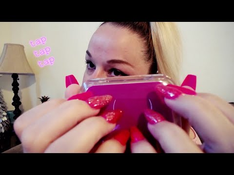 ASMR Long Nails Tapping | Plastic, Cardboard, Lipstick Tube | No Talking | Candiikonyt ASMR