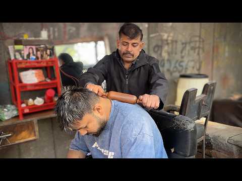 Dinesh Barber Tension Free Head Massage | Pure Relaxation😌 For Instan Sleep | ASMR Gautam