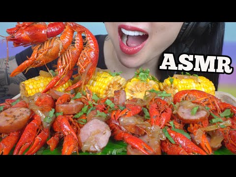 ASMR CRAWFISH CORN BOIL (CRACKLING EATING SOUNDS) LIGHT WHISPERS | SAS-ASMR