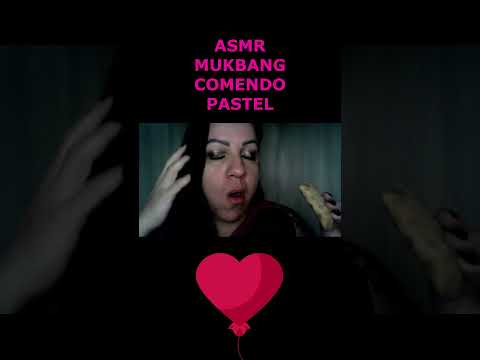 ASMR-SHORTS MUKBANG COMENDO PASTEL #rumo2k #mukbang #mastigação #shorts_