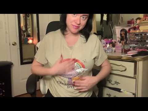 ASMR Swishy Graphic Shirt Rubbing (fast & aggressive, some scratching)