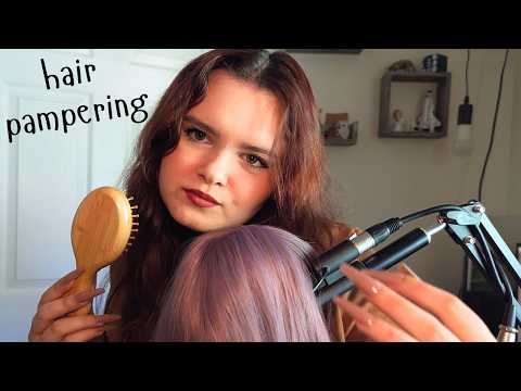 Your Hair is the Mic Again Again 🌧️ Relaxing Hair Brushing with Rain Sounds