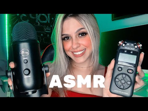 ASMR BLUE YETI X TASCAM ESCOLHA O SEU FAVORITO (tapping e pincel na tela)