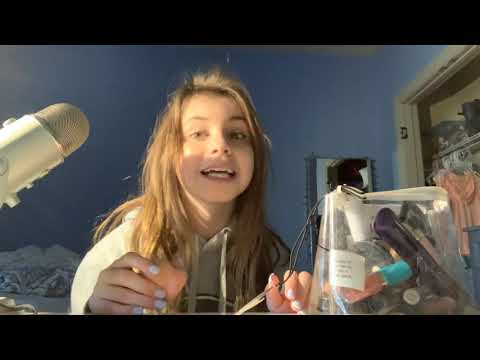 ASMR- doing my makeup with a little hit of mouth sounds