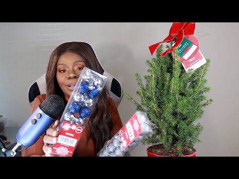 Decorating My Pine Christmas Tree ASMR Chewing Gum Sounds