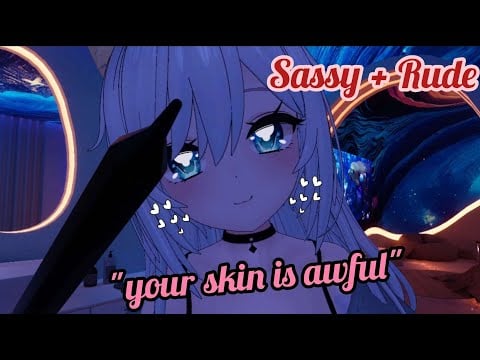 rude and sassy best friend tests makeup on you | ASMR