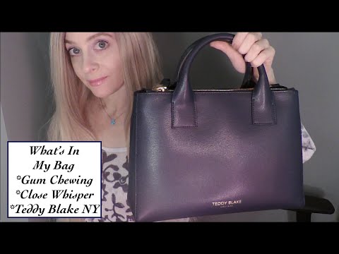 [ASMR] Gum Chewing What's In My Bag | Teddy Blake New York | Whispered